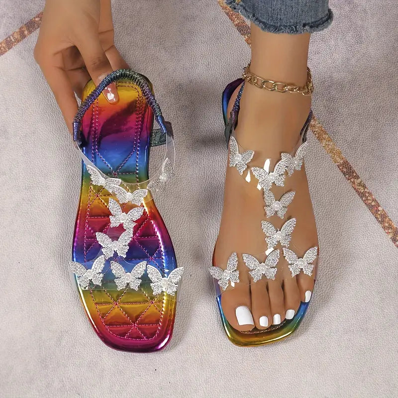 GlimmerFlats Butterfly Sandals