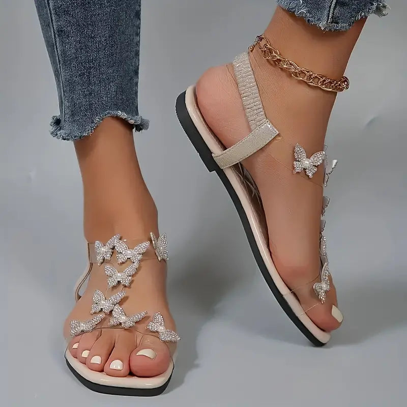 GlimmerFlats Butterfly Sandals