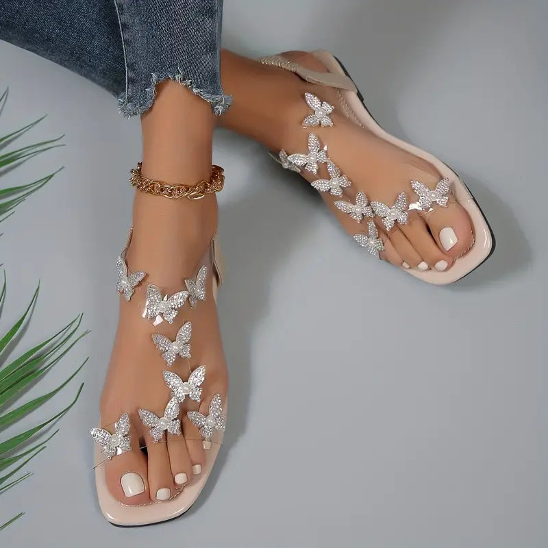 GlimmerFlats Butterfly Sandals