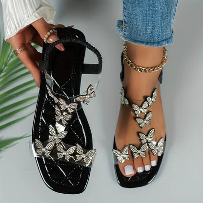 GlimmerFlats Butterfly Sandals